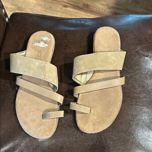 AEROSOLES Beige Slide Sandals